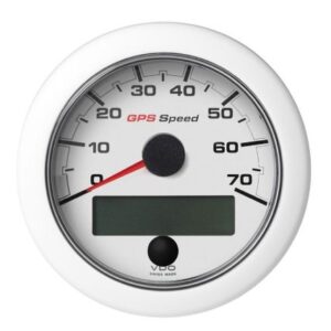 Veratron 3-3/8" (85mm) Oceanlink Gps Speedometer (0-70 Kn/Mph/Kmh) - White Dial & Bezel