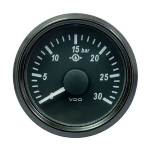 Vdo Singleviu 52mm (2-1/16") Brake Pressure Gauge - 30 Bar - 0-4.5v