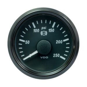 Vdo Singleviu 52mm (2-1/16") Brake Pressure Gauge - 250 Psi - 0-4.5v