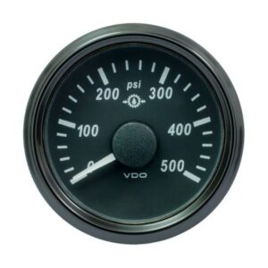 Vdo Singleviu 52mm (2-1/16") Gear Pressure Gauge - 500 Psi - 0-4.5v