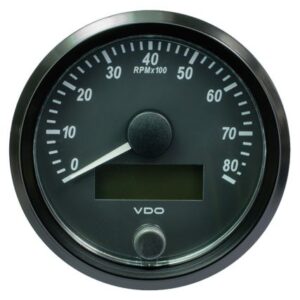Vdo Singleviu 80mm (3-1/8") Tachometer - 8000 Rpm