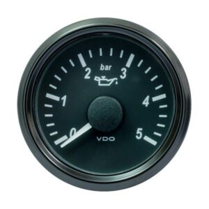 Vdo Singleviu 52mm (2-1/16") Oil Pressure Gauge - 5 Bar - 0-180 Ohm
