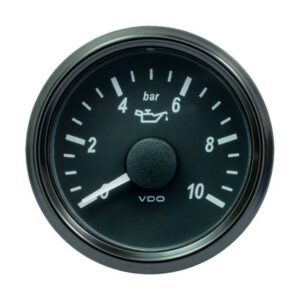 Vdo Singleviu 52mm (2-1/16") Oil Pressure Gauge - 10 Bar - 0-180 Ohm