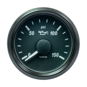 Vdo Singleviu 52mm (2-1/16") Oil Pressure Gauge - 150 Psi - 0-180 Ohm