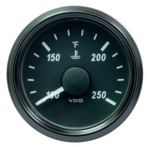 Vdo Singleviu 52mm (2-1/16") Water Temp. Gauge - 250 Degree F - 291-22 Ohm