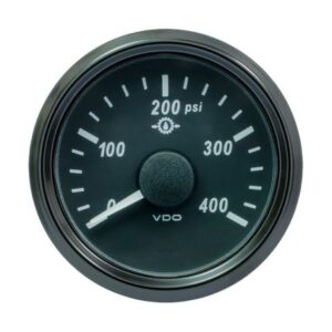 Vdo Singleviu 52mm (2-1/16") Oil Pressure Gauge - 400 Psi - 0-180 Ohm