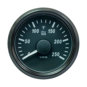 Vdo Singleviu 52mm (2-1/16") Hydraulic Oil Temp. Gauge - 250 Degreef - 291-22 Ohm