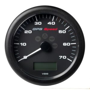 Veratron 4-1/4" (110mm) Viewline Gps Speedometer 0-70 Knots/Kmh/Mph - 8 To 16v Black Dial & Bezel