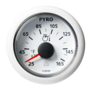 Veratron 52 Mm (2-1/16") Viewline Pyrometer - 250 Degree To 1650 Degreef - White Dial & Bezel