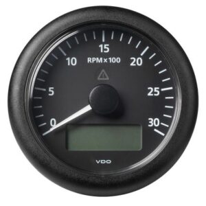 Veratron 3-3/8" (85mm) Viewline Tachometer W/Multi-Function Display - 0 To 3000 Rpm - Black Dial & Bezel