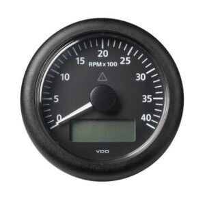 Veratron 3-3/8" (85mm) Viewline Tach W/Multifunction Display - 0 To 4000 Rpm - Black Dial & Bezel