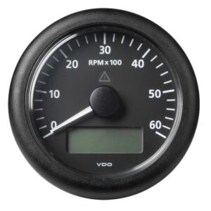 Veratron 3-3/8" (85mm) Viewline Tachometer W/Multi-Function Display - 0 To 6000 Rpm - Black Dial & Bezel