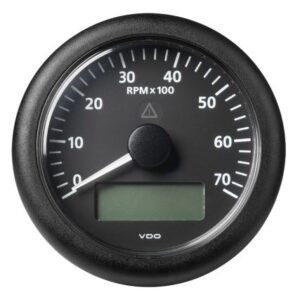 Veratron 3-3/8" (85mm) Viewline Tachometer W/Multi-Function Display - 0 To 7000 Rpm - Black Dial & Bezel