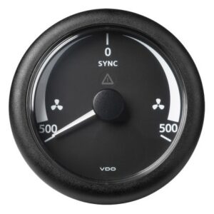 Veratron 3-3/8" (85mm) Viewline Synchronizer -500/+500 Rpm - 8 To 32v - Black Dial & Bezel