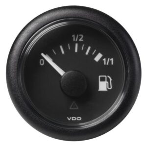 Veratron 52mm (2-1/16") Viewline Fuel Tank Level Gauge - 0 To 1/1 - Black Dial & Round Bezel