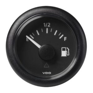 Veratron 52mm (2-1/16") Viewline Fuel Level Gauge Empty/Full - 240-33.5 Ohm - Black Dial & Round Bezel