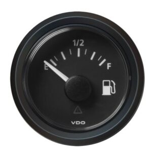 Veratron 52mm (2-1/16") Viewline Fuel Level Gauge Empty/Full - 240 To 33.5 Ohm - Black Dial & Triangular Bezel