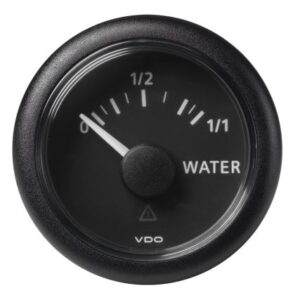 Veratron 52mm (2-1/16") Viewline Fresh Water Resistive - 3 To180 Ohm - Black Dial & Round Bezel