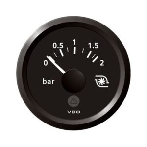 Veratron 52mm (2-1/16") Viewline Boost Pressure Gauge 2 Bar/30 Psi - Black Dial & Triangular Bezel