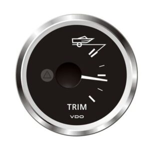 Veratron 2-1/16" (52mm) Viewline Trim Indicator Gauge Up/Down - 8-32v - Black Dial & Chrome Triangular Bezel