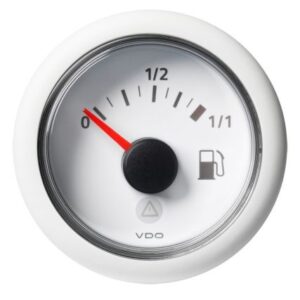 Veratron 52mm (2-1/16") Viewline Fuel Tank Level Gauge - 0 To 1/1 - White Dial & Round Bezel