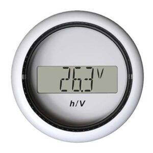 Veratron 52mm (2-1/16") Viewline Hour Counter-Voltmeter - White