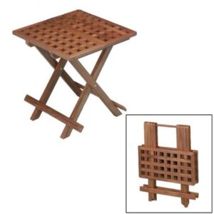 Whitecap Teak Grate Top Fold-Away Table