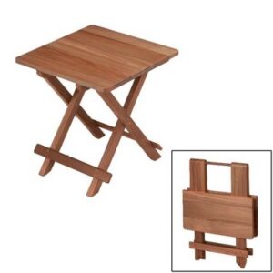 Whitecap Teak Solid Top Fold Away Table