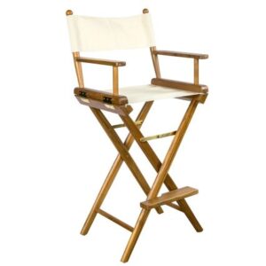 Whitecap Captain'S Chair W/Natural Seat Covers - Teak