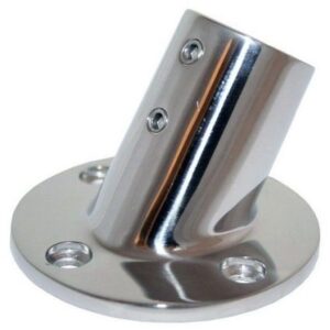 Whitecap ⅞" O.D. 60 Degree Round Base Ss Rail Fitting