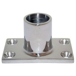 Whitecap ⅞" O.D. 90 Degree Rectangle Base Ss Rail Fitting