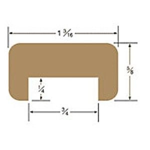 Whitecap Teak Track Bulkhead Molding - 3/4"