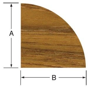 Whitecap Teak Quarter Round Molding Large - 5'