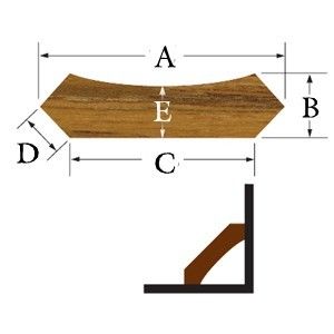 Whitecap Teak Corner Wire Molding - 5'