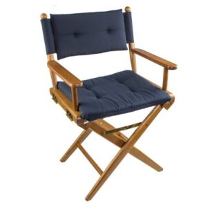 Whitecap Director'S Chair W/Navy Cushion - Teak