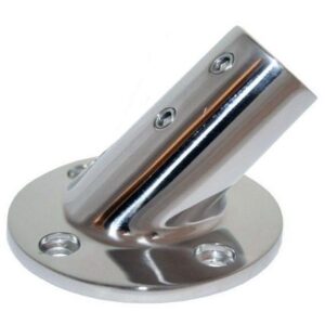 Whitecap 1" O.D. 45 Degree Round Base Ss Rail Fitting