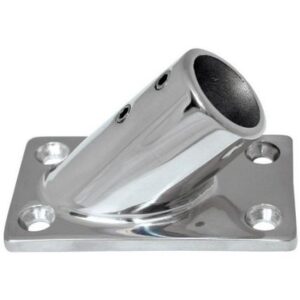 Whitecap 1" O.D. 45 Degree Rectangle Base Ss Rail Fitting