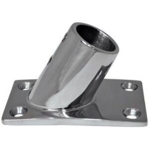 Whitecap 1" O.D. 60 Degree Rectangle Base Ss Rail Fitting