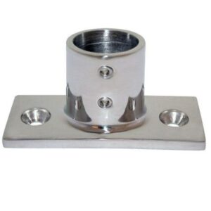 Whitecap ⅞" O.D. 90 Degree 2-Hole Rectangle Base Ss Rail Fitting