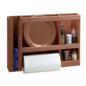 Whitecap Teak Dish/Cup/Paper Towel Rack