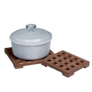 Whitecap Teak Large Square Trivet - 8"