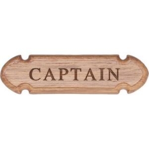 Whitecap Teak "Captain" Name Plate