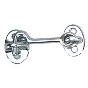 Whitecap Cabin Door Hook - Cp/Brass - 3"