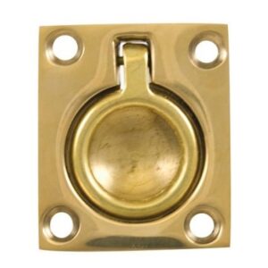 Whitecap Flush Pull Ring - Polished Brass - 1-1/2" X 1-3/4"