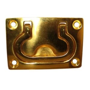 Whitecap Flush Pull Ring - Polished Brass - 3" X 2"