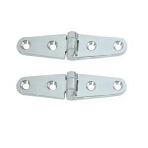 Whitecap Strap Hinge - Cp/Brass - 4" X 1" - Pair