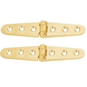 Whitecap Strap Hinge - Polished Brass - 6" X 1-1/8" - Pair