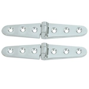 Whitecap Strap Hinge - Cp/Brass - 6" X 1-1/8" - Pair